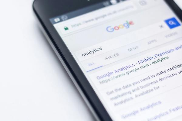 google analytics on search results of a phone